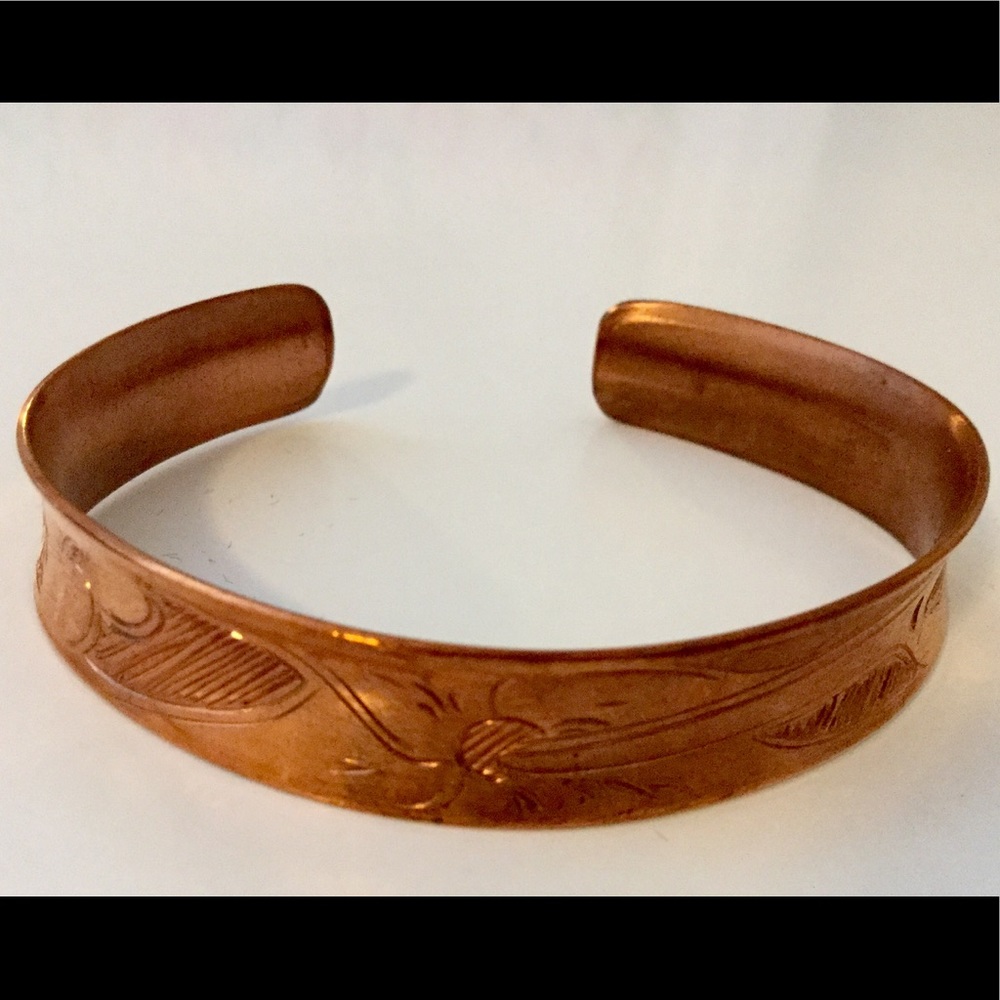 Copper Native Alaskan Hummingbird Bracelet Cuff